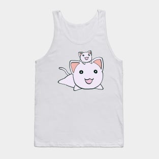 I draw the classic neco coneco cat and kitten plush / funny azumanga daioh manga Tank Top